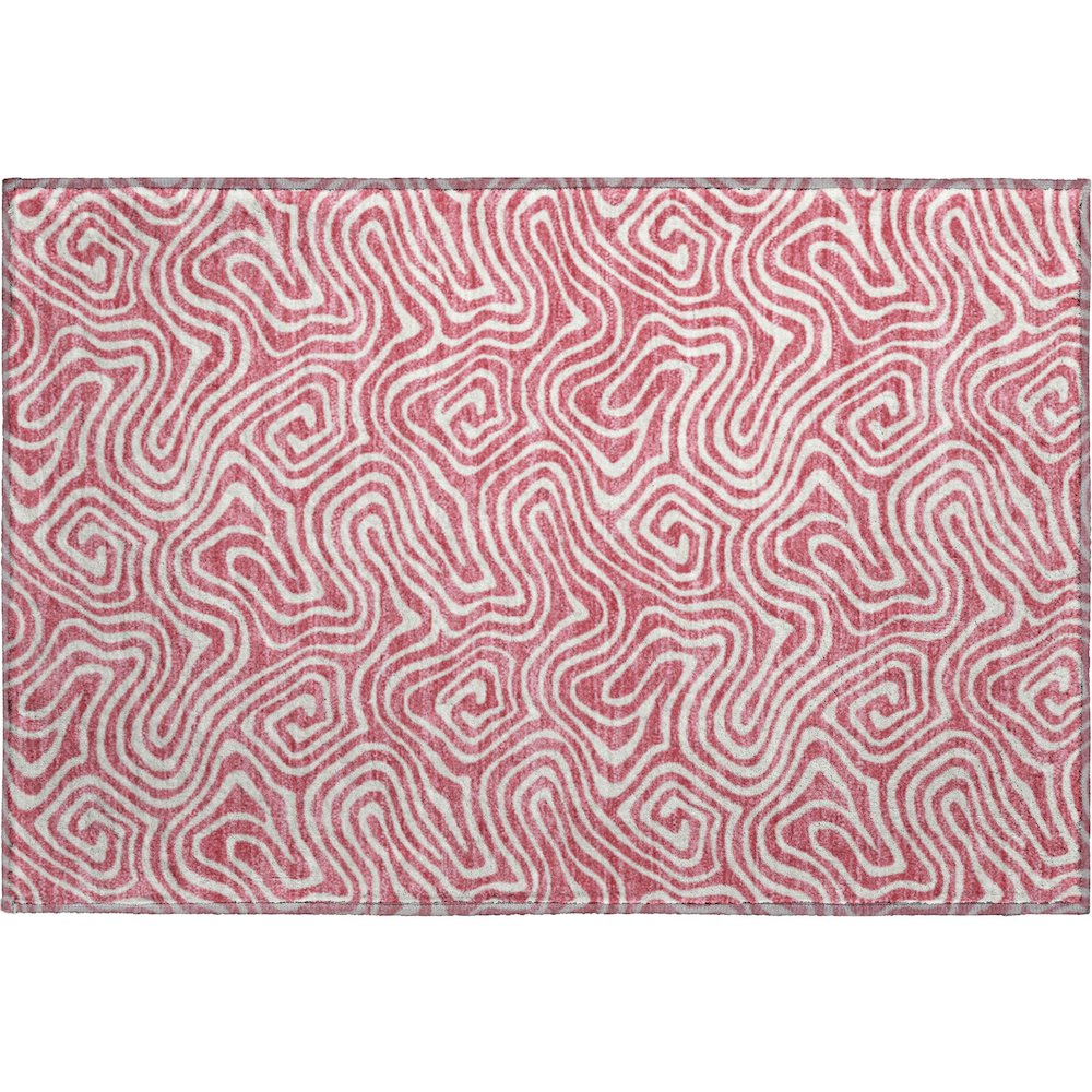 Premium Machine Washable Mayfield AMF1030 Blush 1'8" x 2'6" Rug. Picture 1