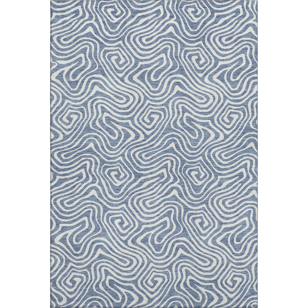 Premium Machine Washable Mayfield AMF1030 Denim 2'6" x 3'10" Rug. Picture 1