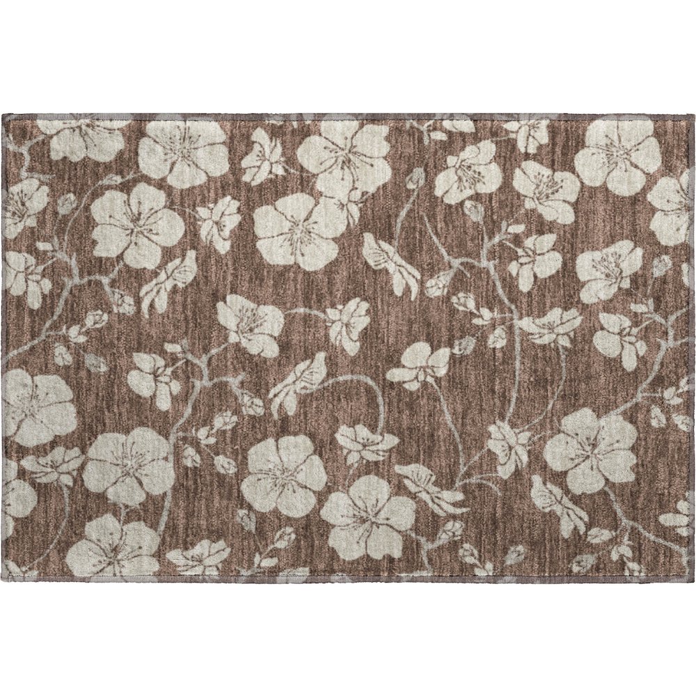 Premium Machine Washable Mayfield AMF1032 Brown 1'8" x 2'6" Rug. Picture 1
