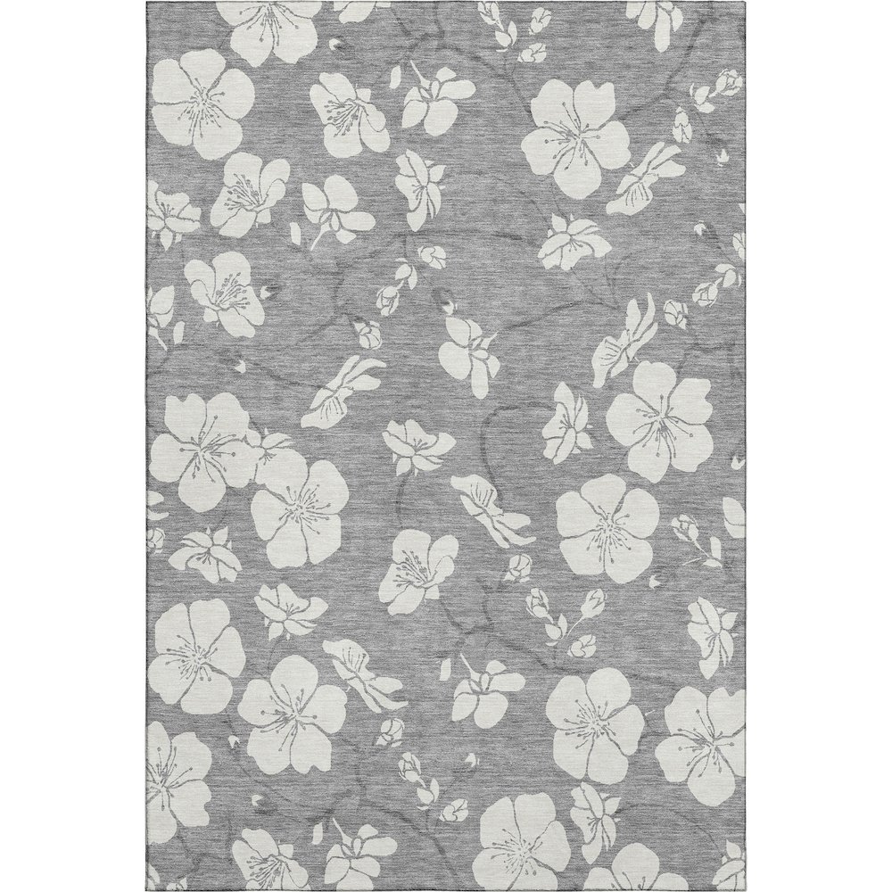 Premium Machine Washable Mayfield AMF1032 Gray 2'6" x 3'10" Rug. Picture 1
