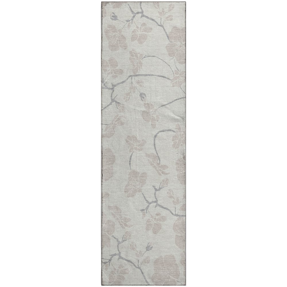 Premium Machine Washable Mayfield AMF1032 Ivory 2'3" x 7'6" Runner Rug. Picture 1