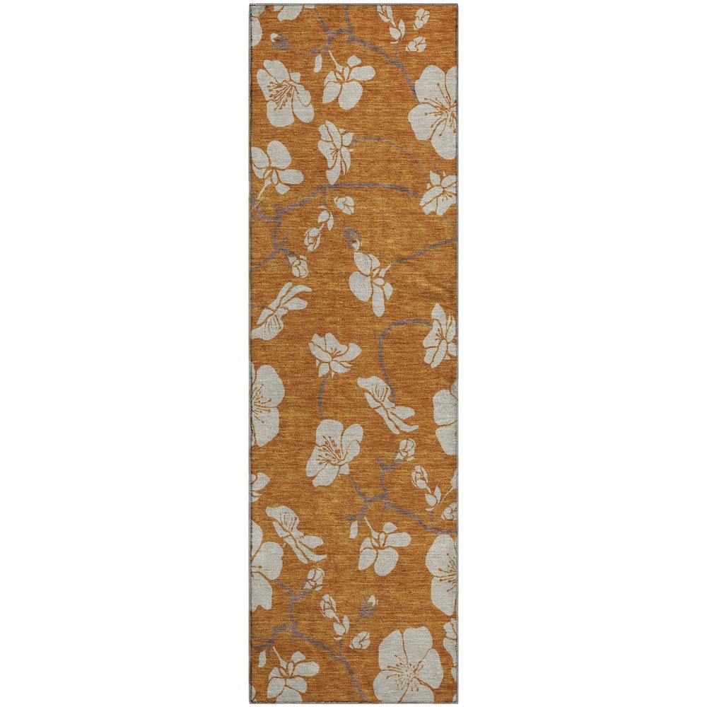 Premium Machine Washable Mayfield AMF1032 Paprika 2'3" x 7'6" Runner Rug. Picture 1