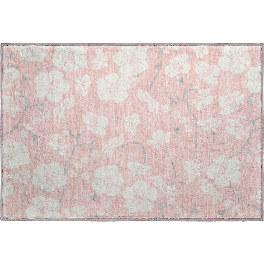Premium Machine Washable Mayfield AMF1032 Pink 1'8" x 2'6" Rug. Picture 1