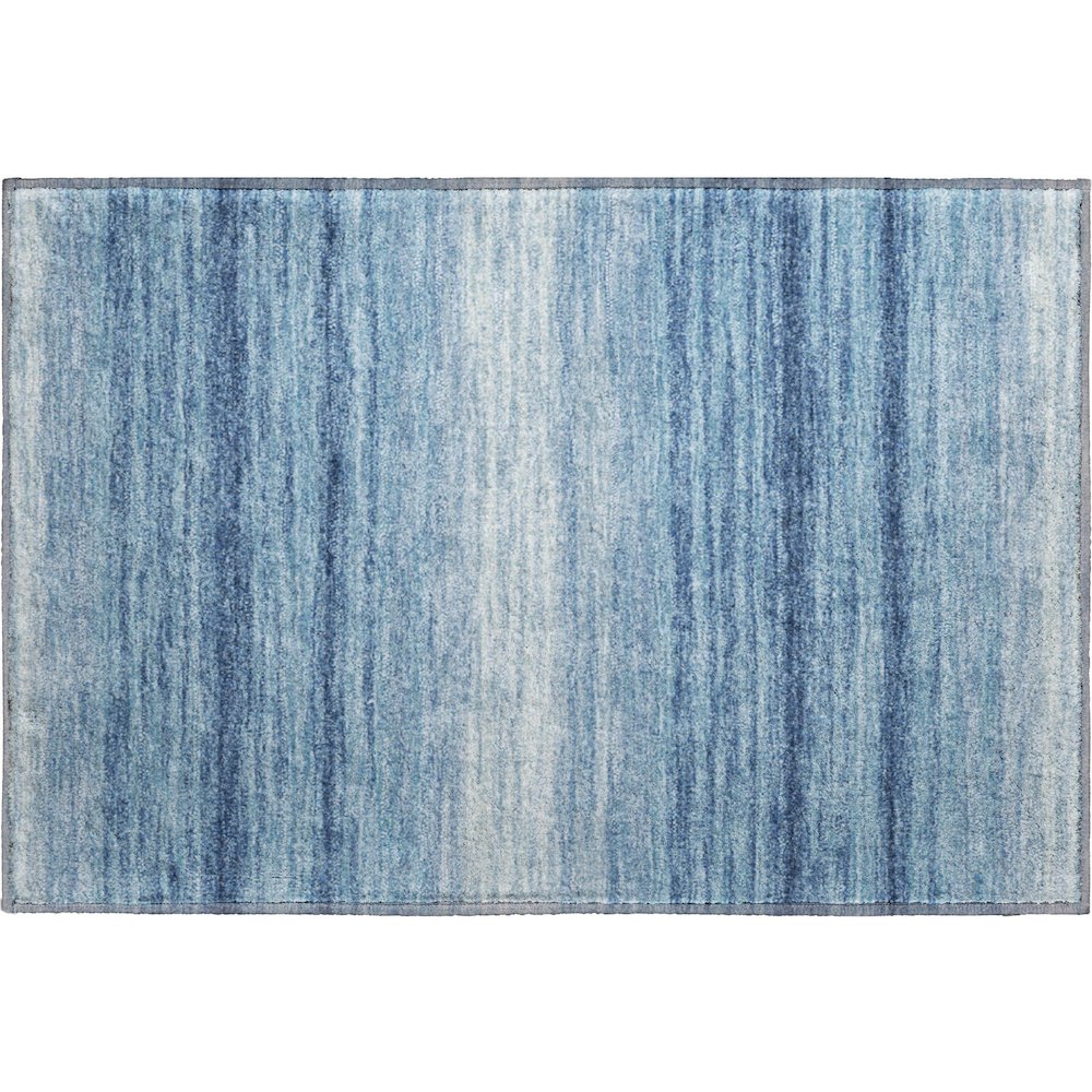 Premium Machine Washable Mayfield AMF1033 Blue 1'8" x 2'6" Rug. Picture 1