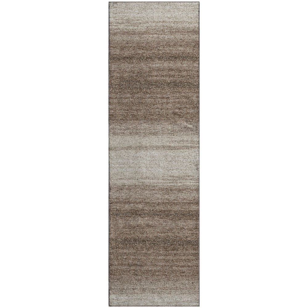 Premium Machine Washable Mayfield AMF1033 Brown 2'3" x 7'6" Runner Rug. Picture 1