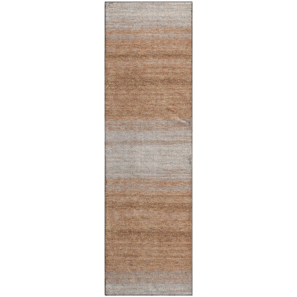 Premium Machine Washable Mayfield AMF1033 Copper 2'3" x 7'6" Runner Rug. Picture 1