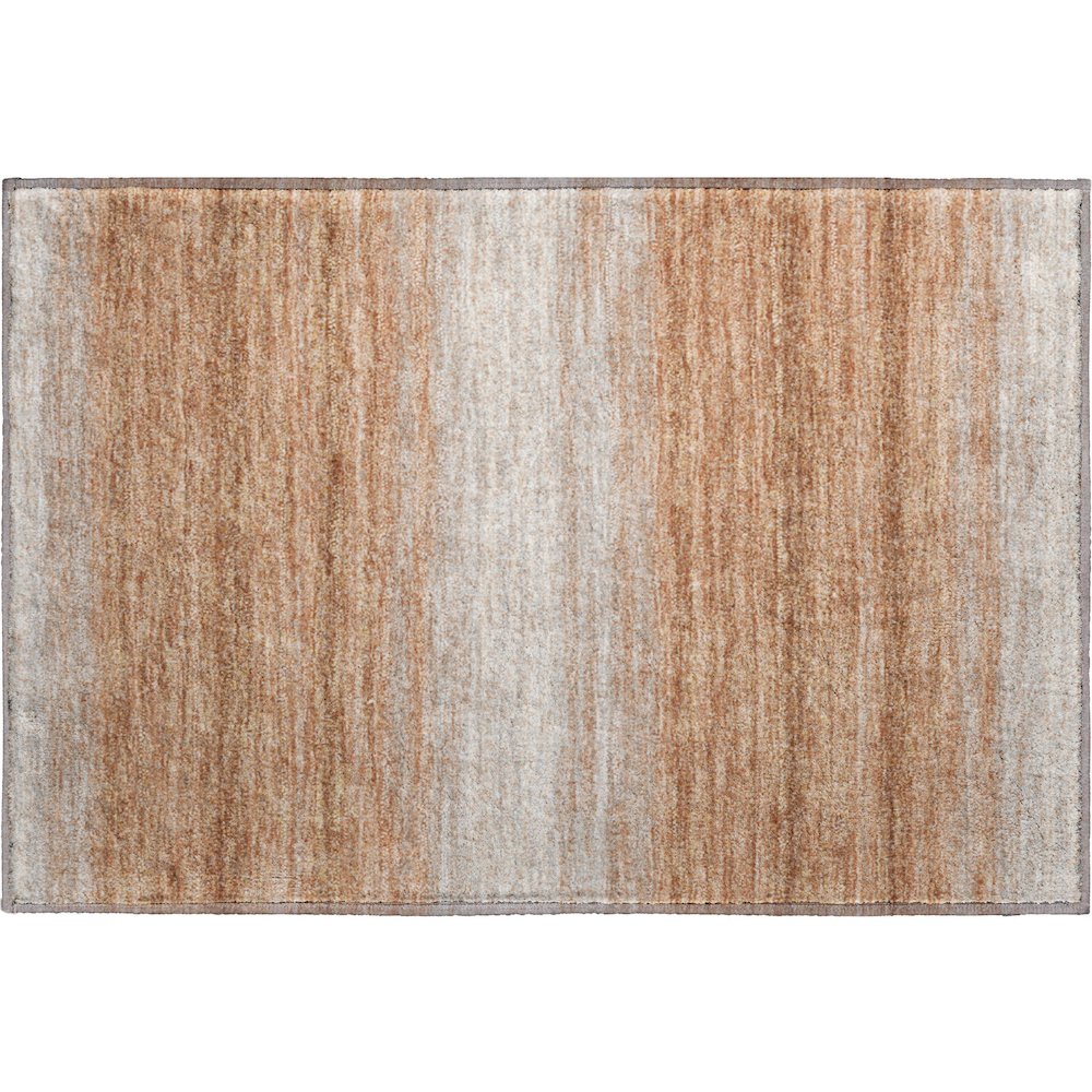 Premium Machine Washable Mayfield AMF1033 Copper 1'8" x 2'6" Rug. Picture 1