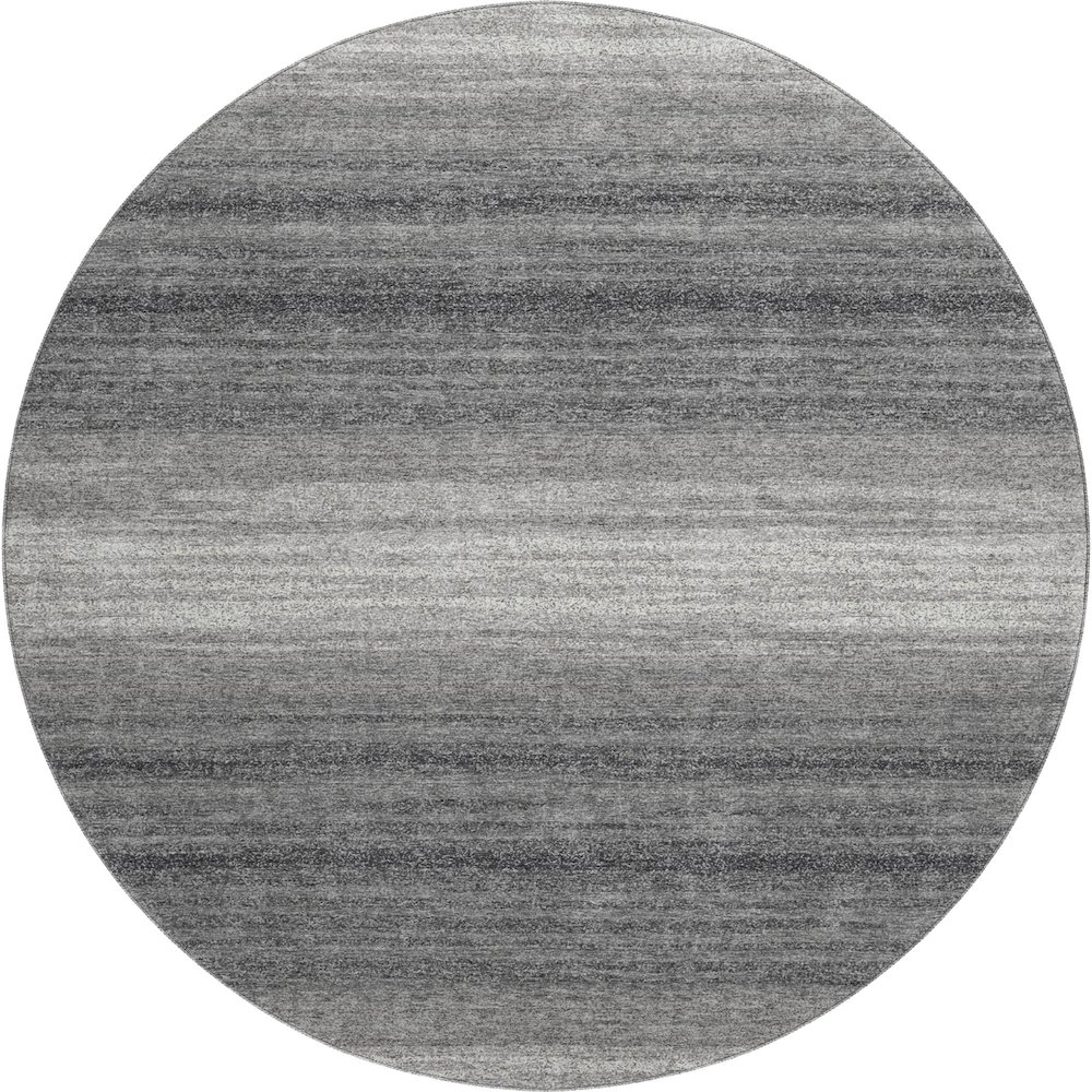 Premium Machine Washable Mayfield AMF1033 Gray 8' x 8' Round Rug. Picture 1