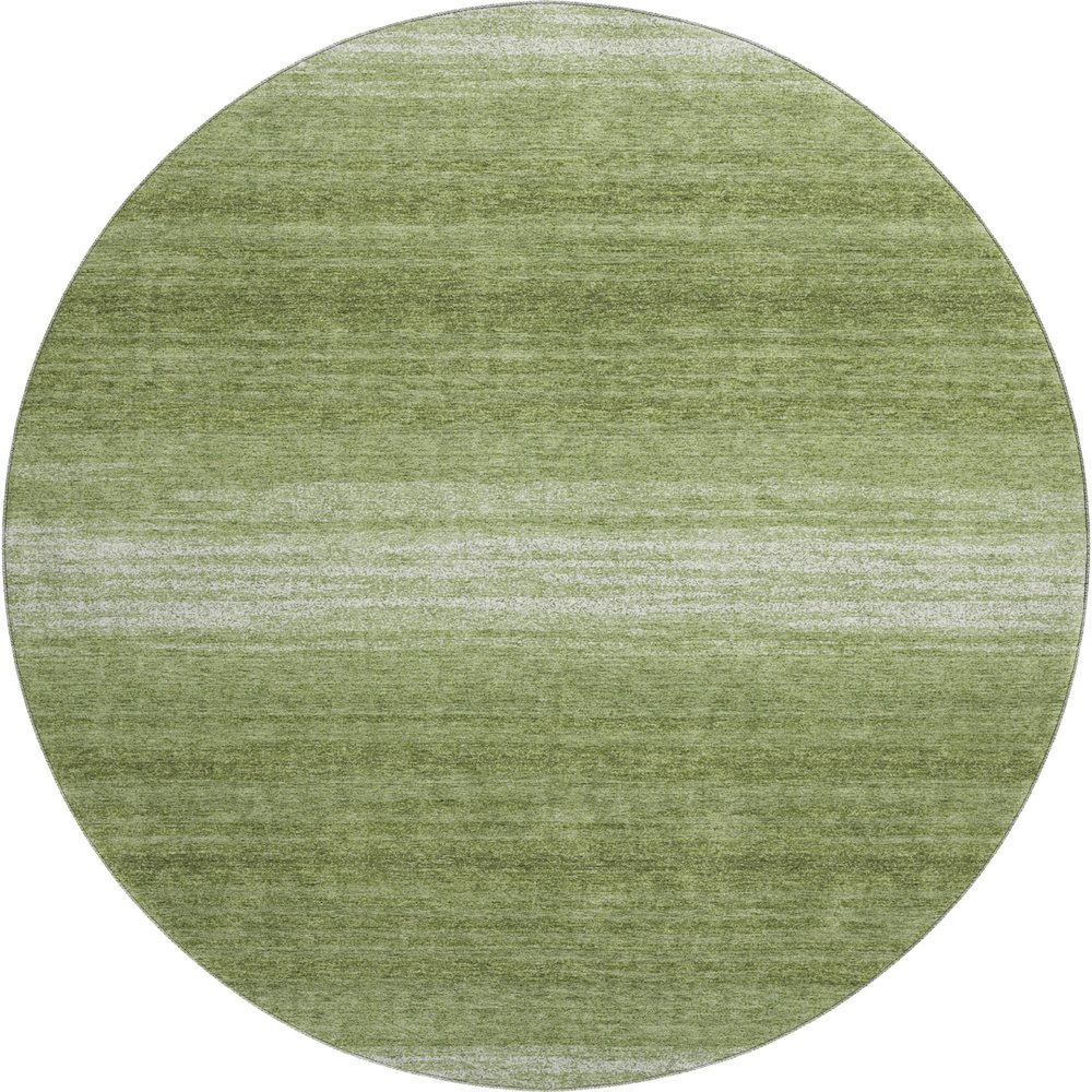 Premium Machine Washable Mayfield AMF1033 Green 8' x 8' Round Rug. Picture 1