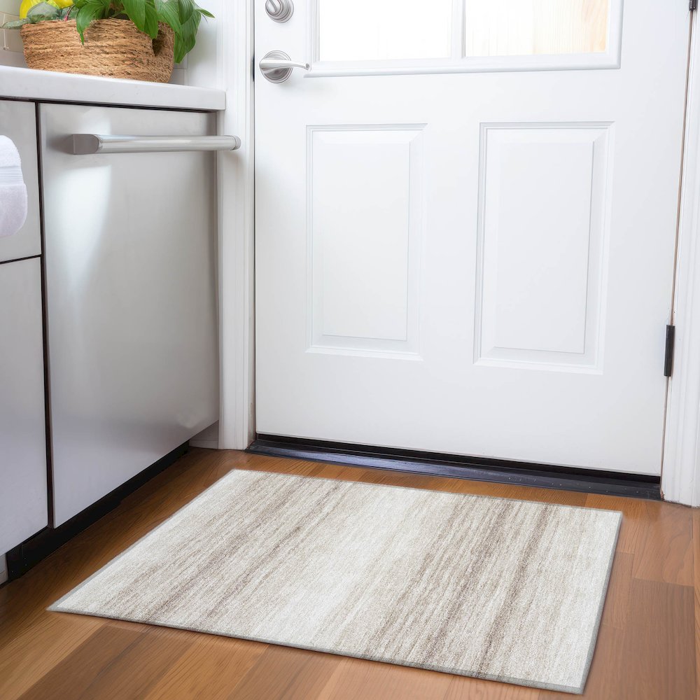 Premium Machine Washable Mayfield AMF1033 Ivory 1'8" x 2'6" Rug. Picture 5
