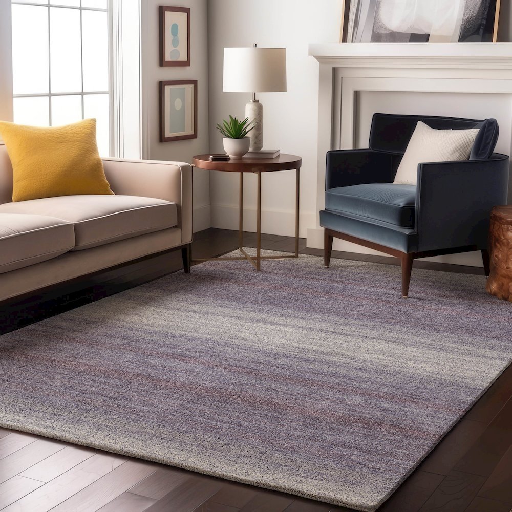 Premium Machine Washable Mayfield AMF1033 Lavender 2'6" x 3'10" Rug. Picture 5