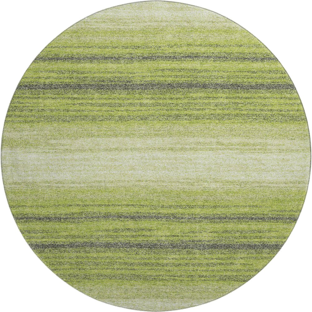 Premium Machine Washable Mayfield AMF1033 Lime 8' x 8' Round Rug. Picture 1