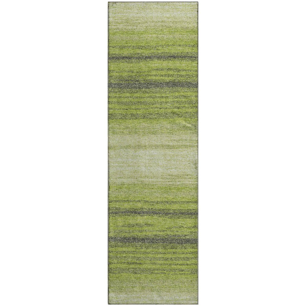 Premium Machine Washable Mayfield AMF1033 Lime 2'3" x 7'6" Runner Rug. Picture 1