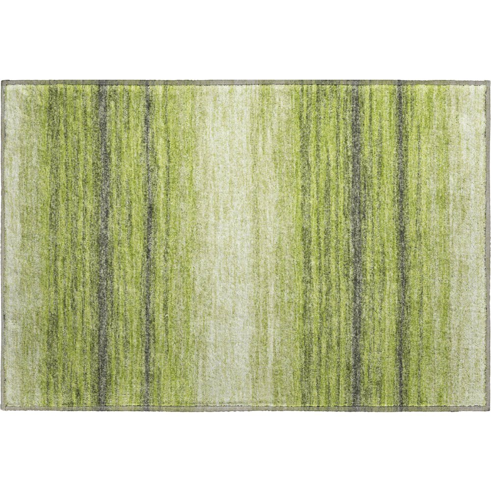 Premium Machine Washable Mayfield AMF1033 Lime 1'8" x 2'6" Rug. Picture 1