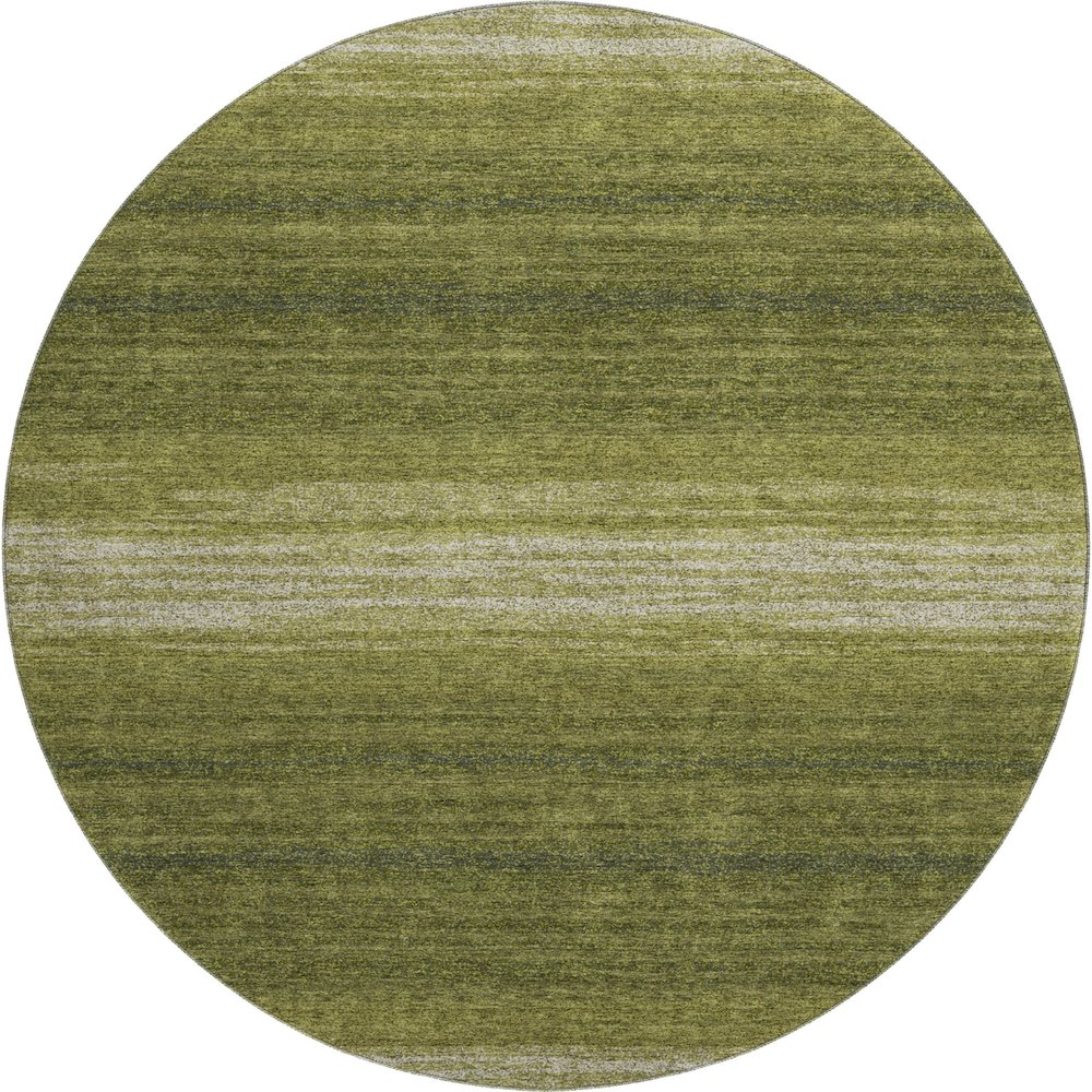 Premium Machine Washable Mayfield AMF1033 Olive 8' x 8' Round Rug. Picture 1