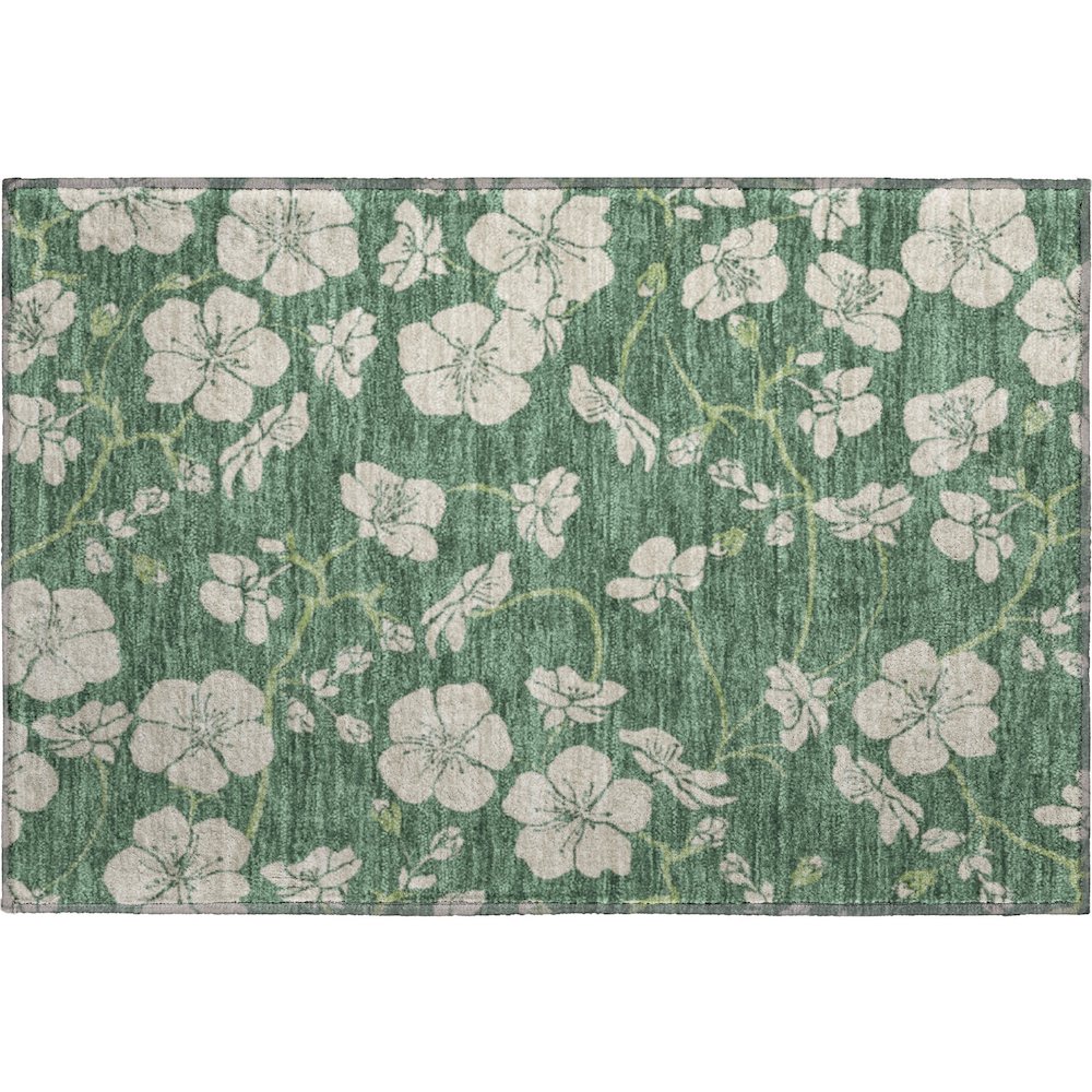 Premium Machine Washable Mayfield AMF1034 Sage 1'8" x 2'6" Rug. Picture 1