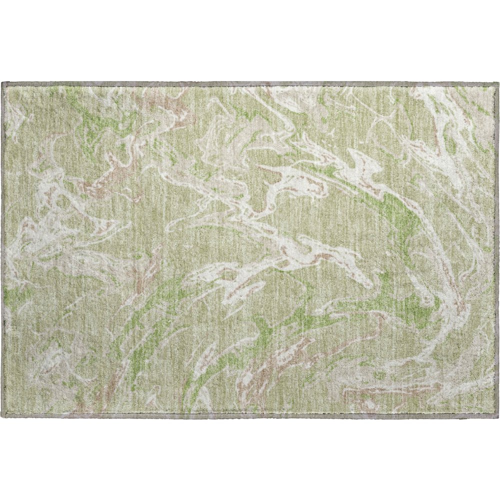 Premium Machine Washable Mayfield AMF1035 Aloe 1'8" x 2'6" Rug. Picture 1
