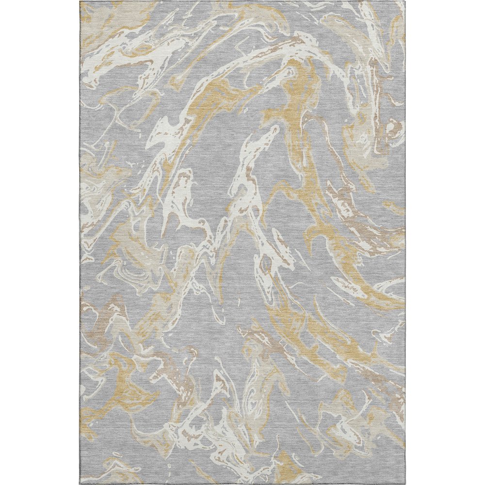Premium Machine Washable Mayfield AMF1035 Gray 2'6" x 3'10" Rug. Picture 1