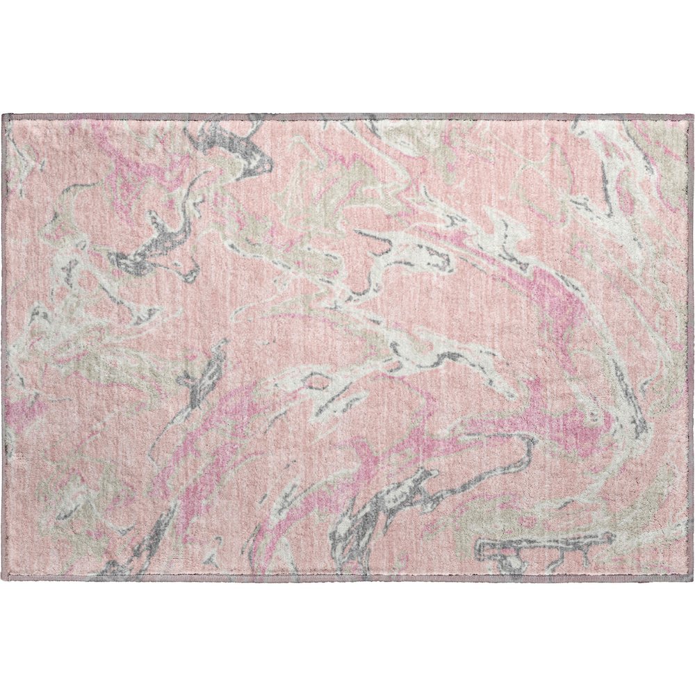 Premium Machine Washable Mayfield AMF1035 Pink 1'8" x 2'6" Rug. Picture 1
