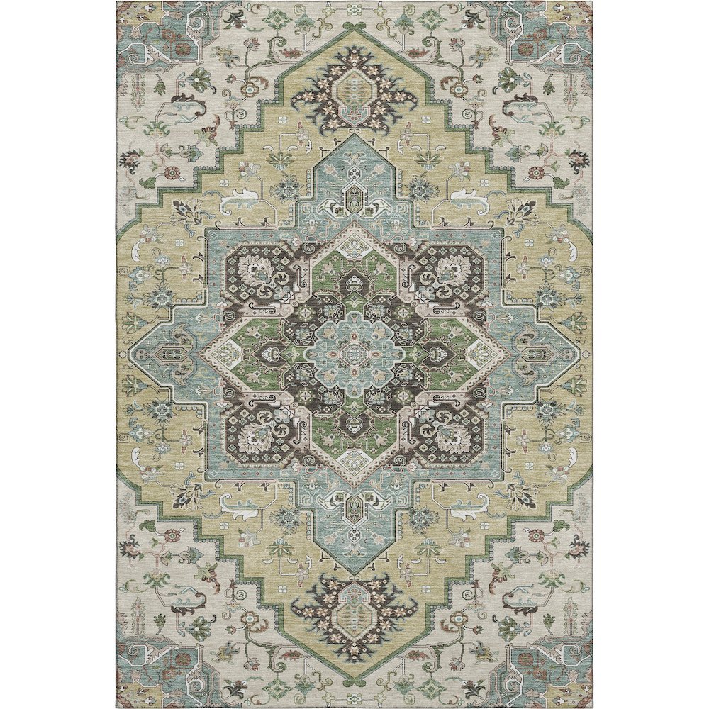 Premium Machine Washable Mayfield AMF1036 Beige 2'6" x 3'10" Rug. Picture 1