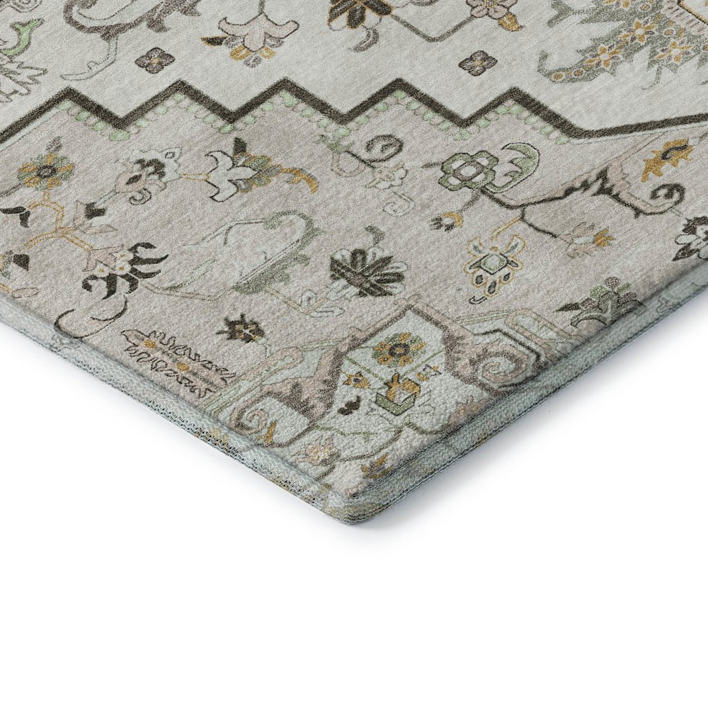 Premium Machine Washable Mayfield AMF1036 Ivory 1'8" x 2'6" Rug. Picture 3