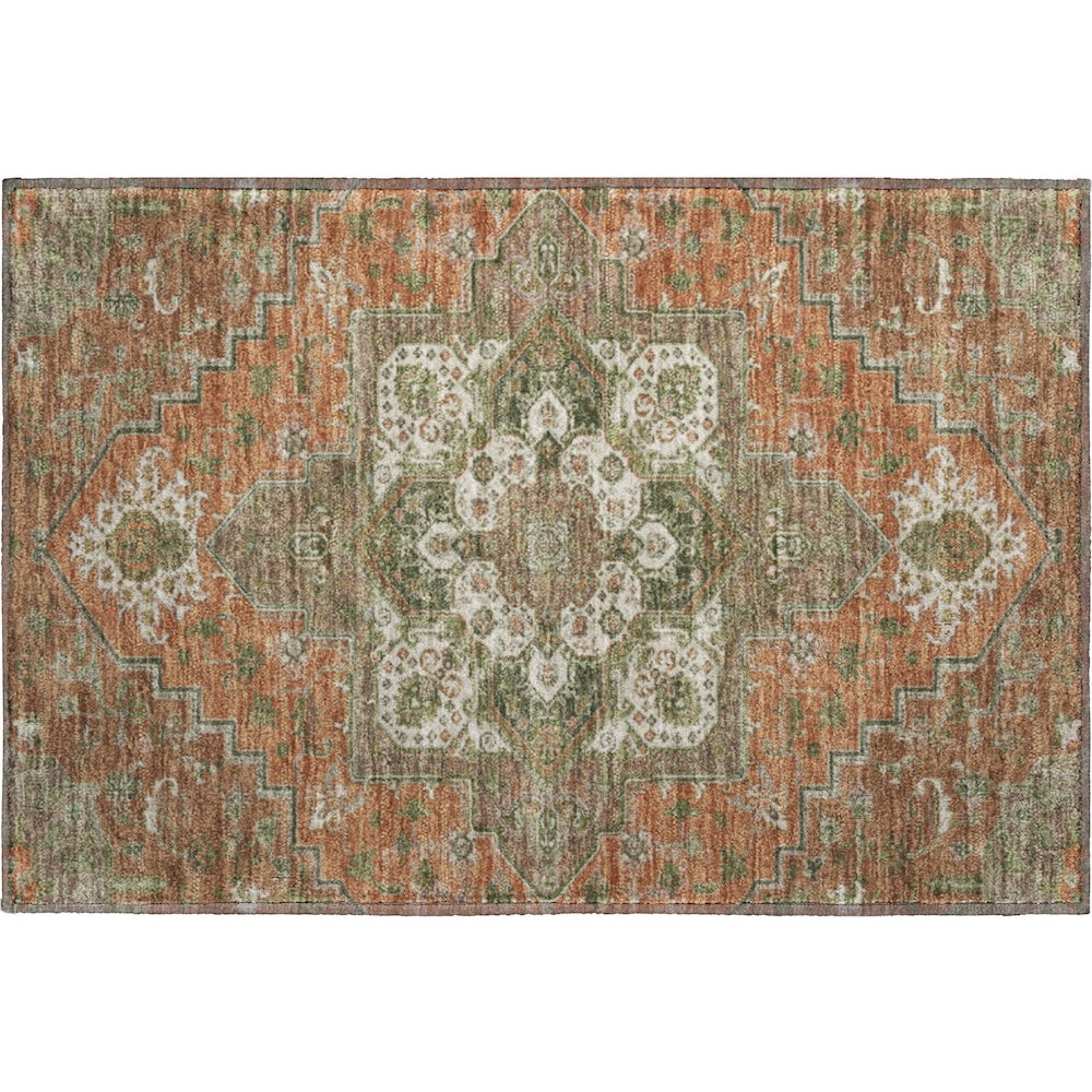 Premium Machine Washable Mayfield AMF1036 Rust 1'8" x 2'6" Rug. Picture 1