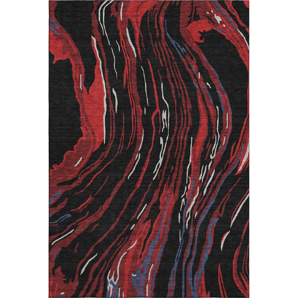 Premium Machine Washable Mayfield AMF1037 Black 2'6" x 3'10" Rug. Picture 1