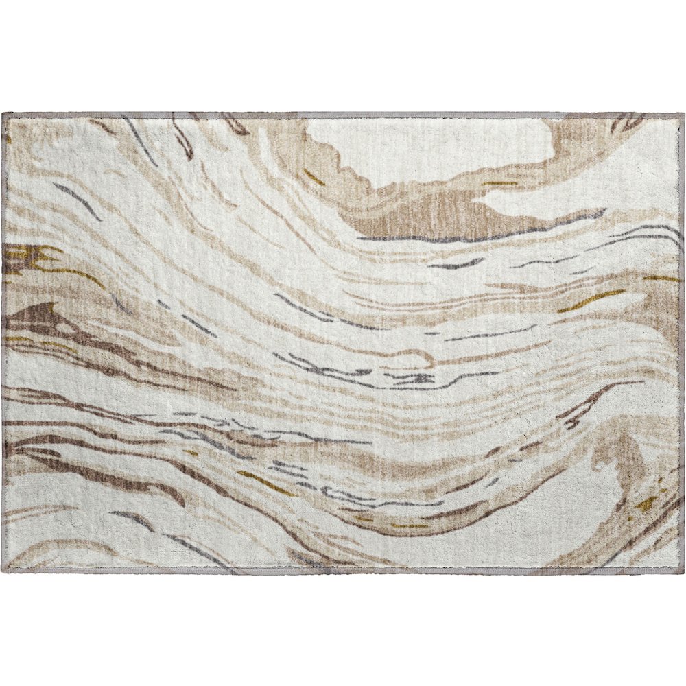 Premium Machine Washable Mayfield AMF1037 Ivory 1'8" x 2'6" Rug. Picture 1