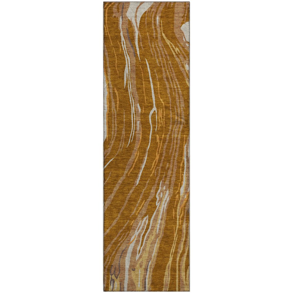 Premium Machine Washable Mayfield AMF1037 Paprika 2'3" x 7'6" Runner Rug. Picture 1