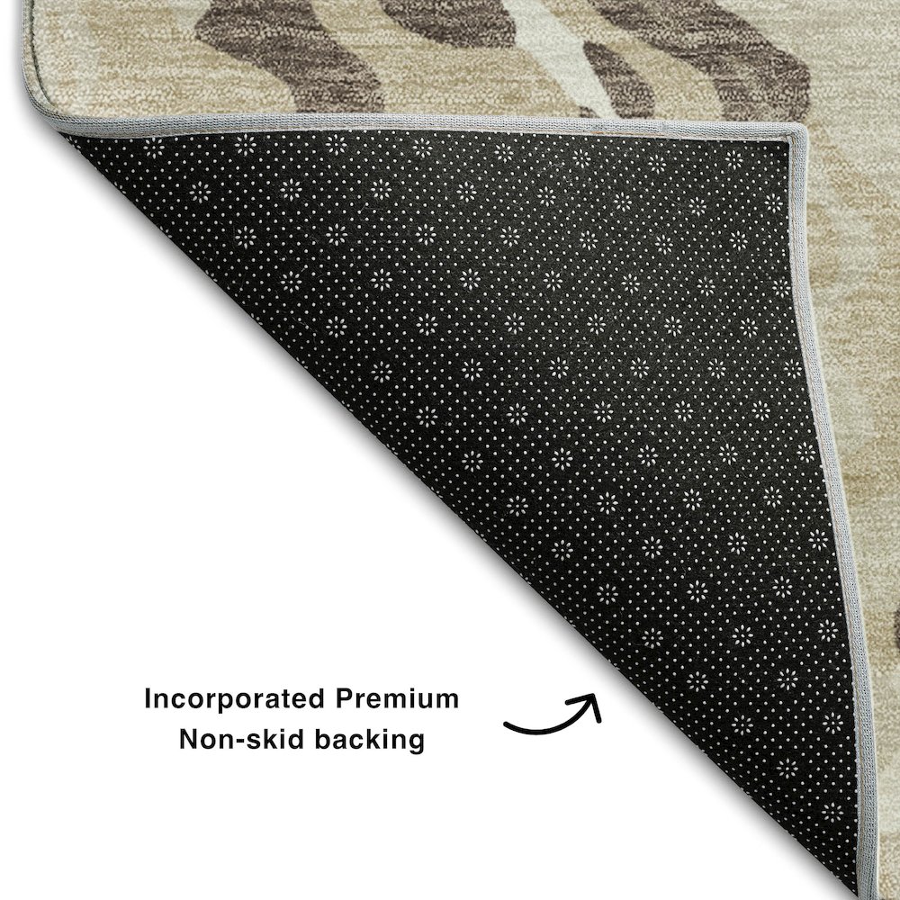 Premium Machine Washable Mayfield AMF1038 Beige 1'8" x 2'6" Rug. Picture 2