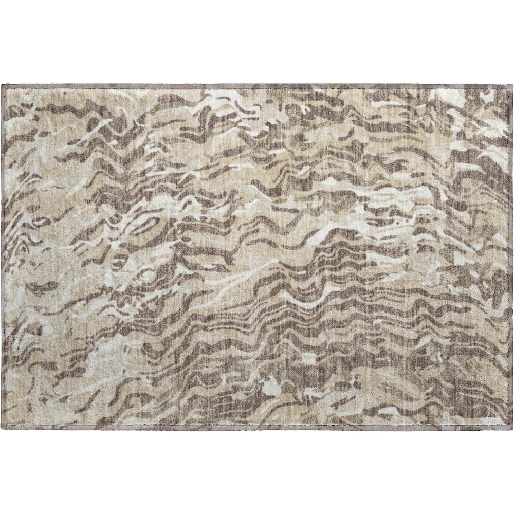 Premium Machine Washable Mayfield AMF1038 Beige 1'8" x 2'6" Rug. Picture 1