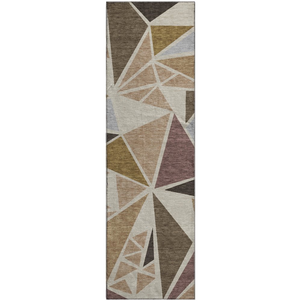 Premium Machine Washable Mayfield AMF1039 Beige 2'3" x 7'6" Runner Rug. Picture 1