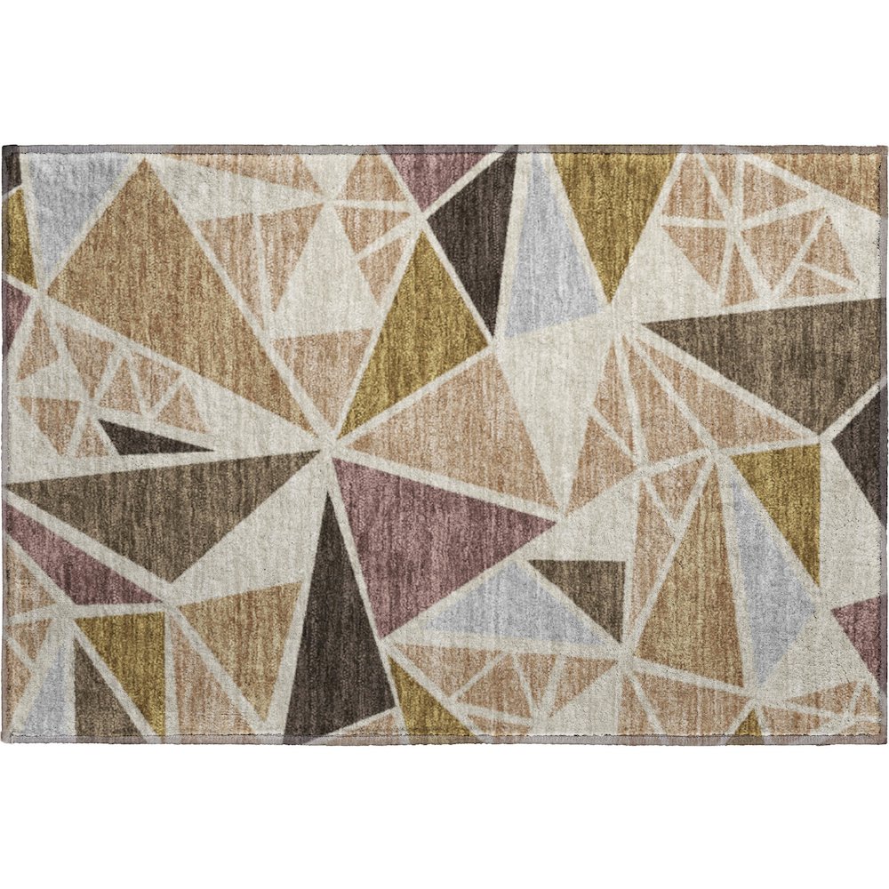 Premium Machine Washable Mayfield AMF1039 Beige 1'8" x 2'6" Rug. Picture 1