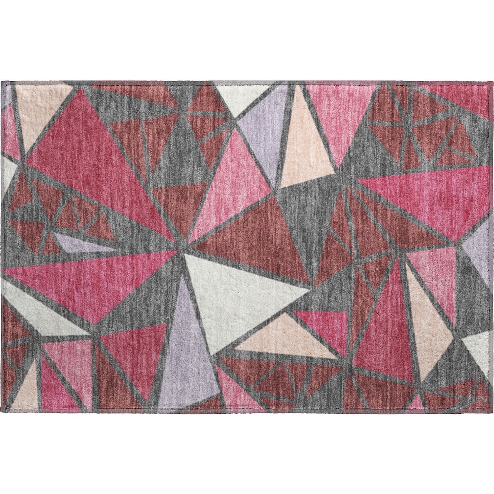 Premium Machine Washable Mayfield AMF1039 Burgundy 1'8" x 2'6" Rug. Picture 1