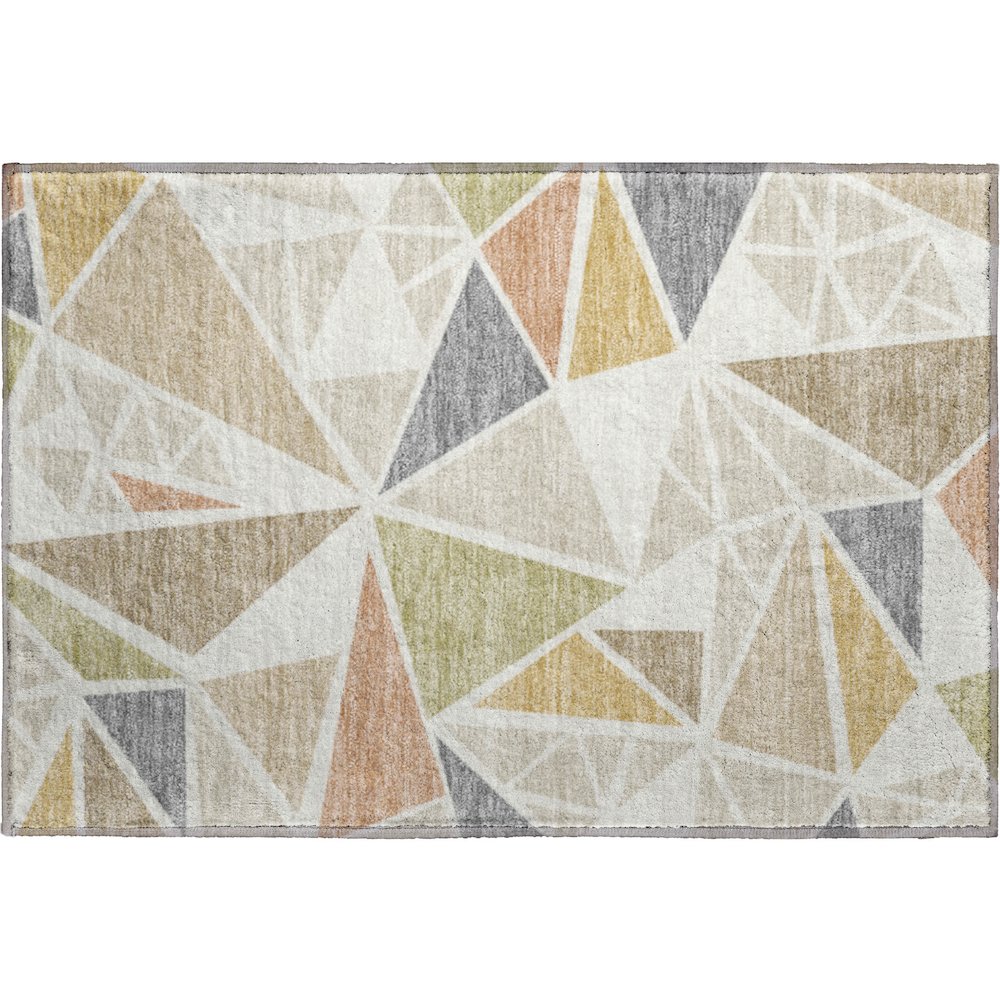 Premium Machine Washable Mayfield AMF1039 Ivory 1'8" x 2'6" Rug. Picture 1