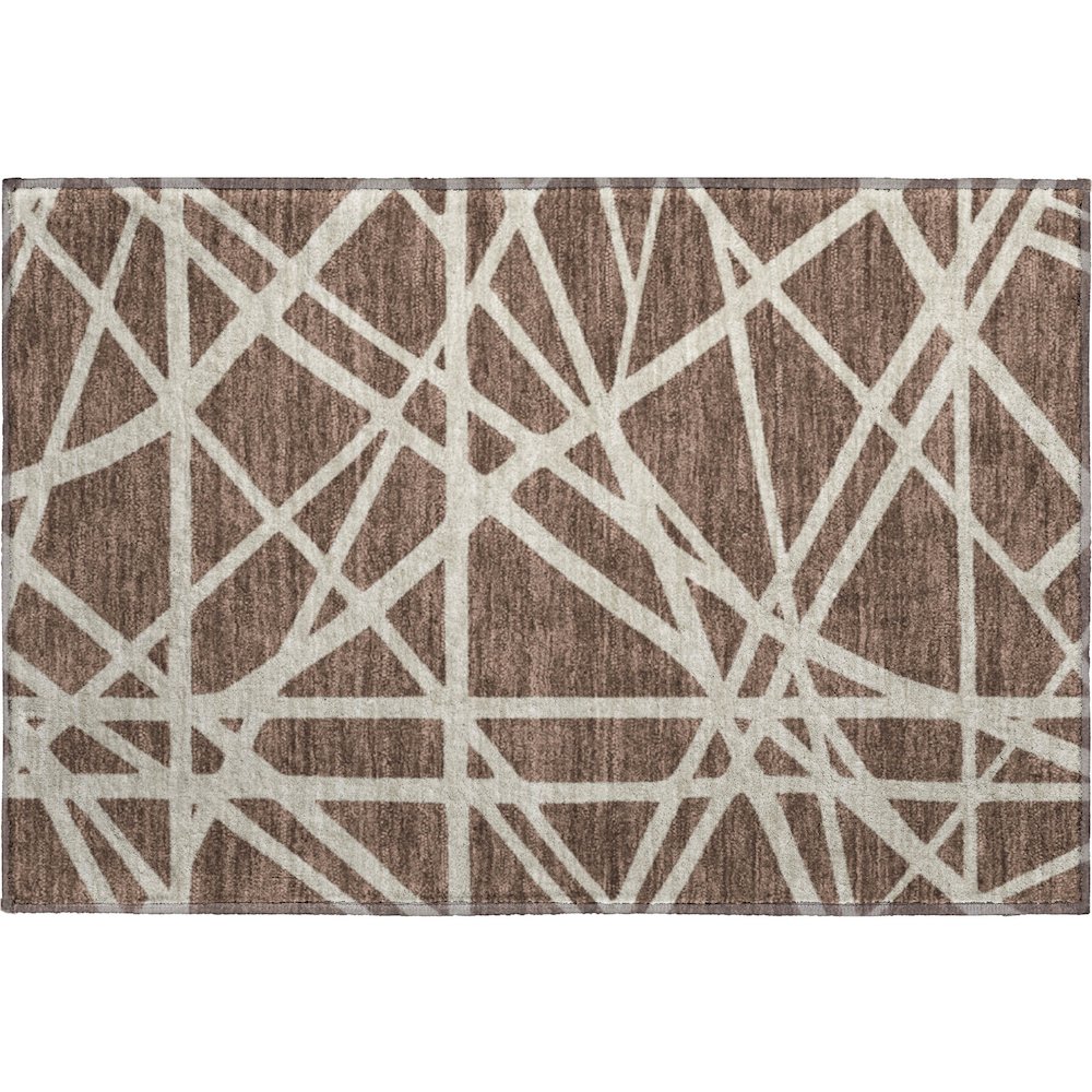 Premium Machine Washable Mayfield AMF1040 Brown 1'8" x 2'6" Rug. Picture 1
