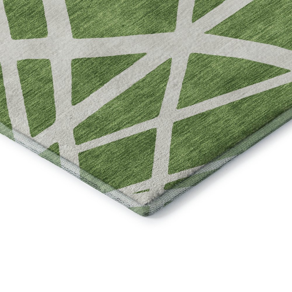 Premium Machine Washable Mayfield AMF1040 Green 1'8" x 2'6" Rug. Picture 3