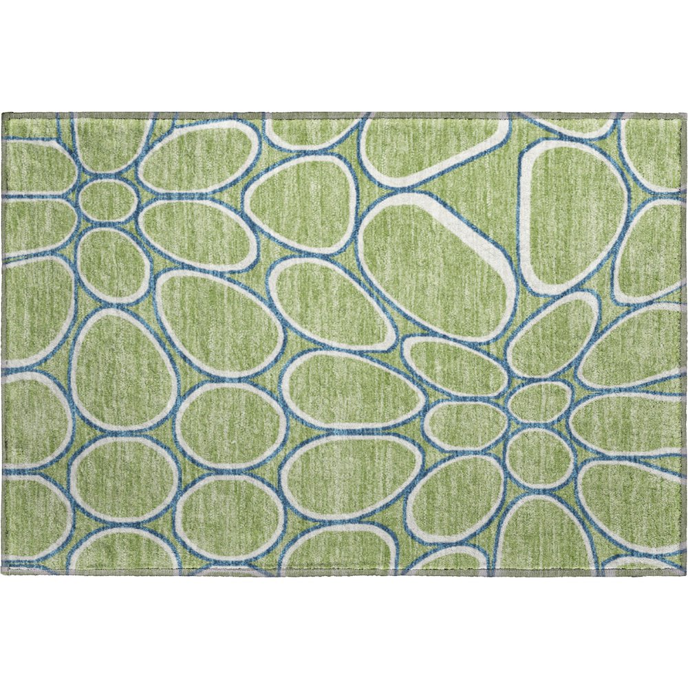 Premium Machine Washable Mayfield AMF1041 Aloe 1'8" x 2'6" Rug. Picture 1