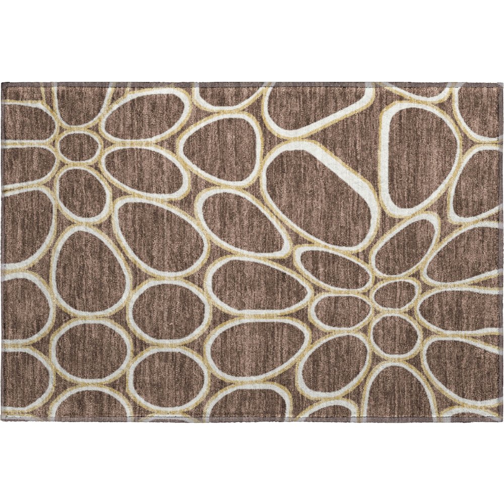 Premium Machine Washable Mayfield AMF1041 Brown 1'8" x 2'6" Rug. Picture 1