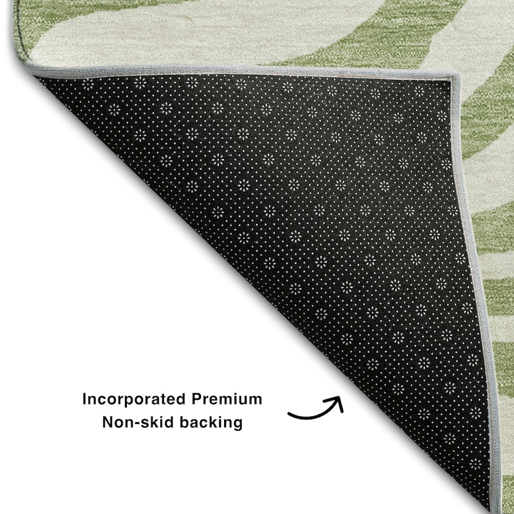 Premium Machine Washable Mayfield AMF1042 Aloe 1'8" x 2'6" Rug. Picture 2
