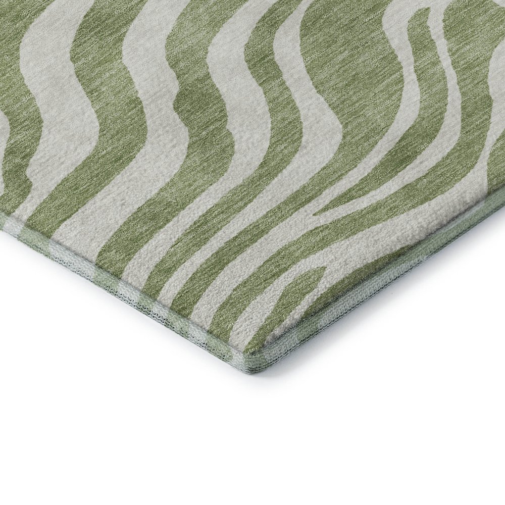 Premium Machine Washable Mayfield AMF1042 Aloe 1'8" x 2'6" Rug. Picture 3