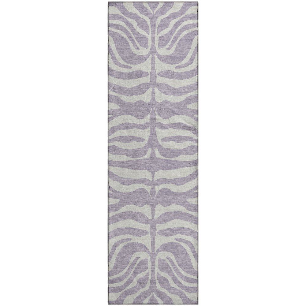 Premium Machine Washable Mayfield AMF1042 Lavender 2'3" x 7'6" Runner Rug. Picture 1
