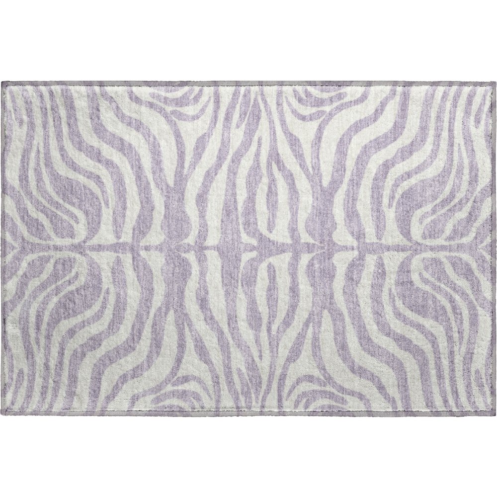 Premium Machine Washable Mayfield AMF1042 Lavender 1'8" x 2'6" Rug. Picture 1