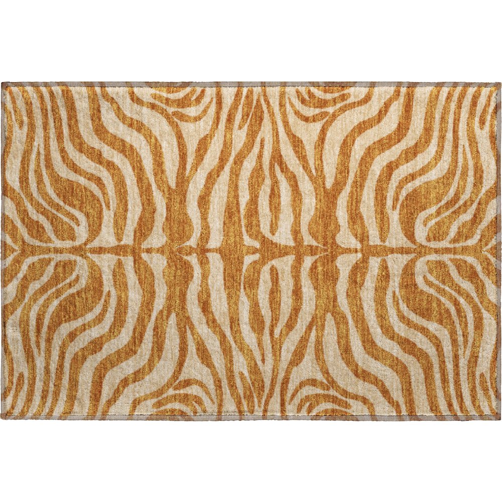 Premium Machine Washable Mayfield AMF1042 Paprika 1'8" x 2'6" Rug. Picture 1