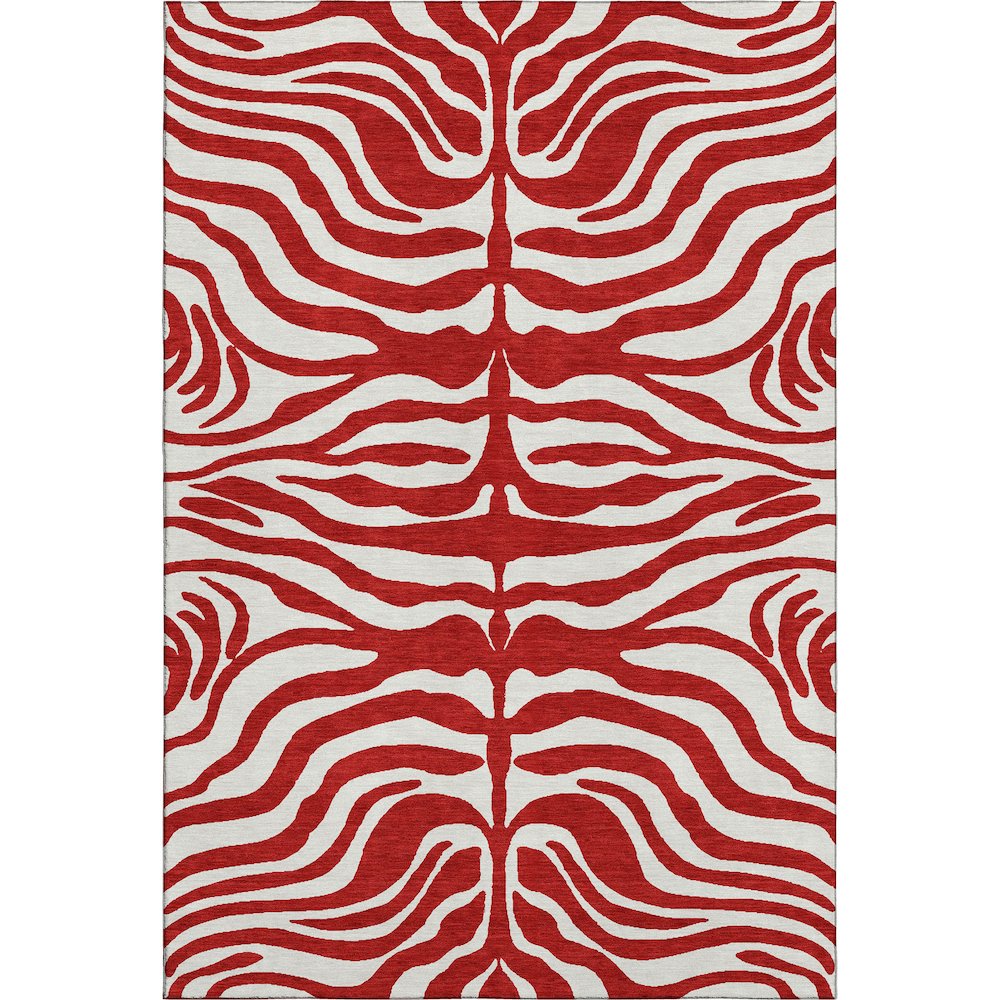 Premium Machine Washable Mayfield AMF1042 Red 2'6" x 3'10" Rug. Picture 1