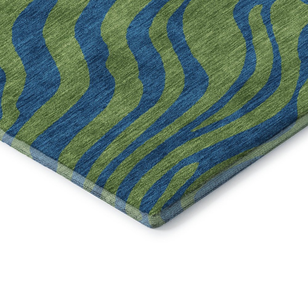 Premium Machine Washable Mayfield AMF1043 Green 1'8" x 2'6" Rug. Picture 3