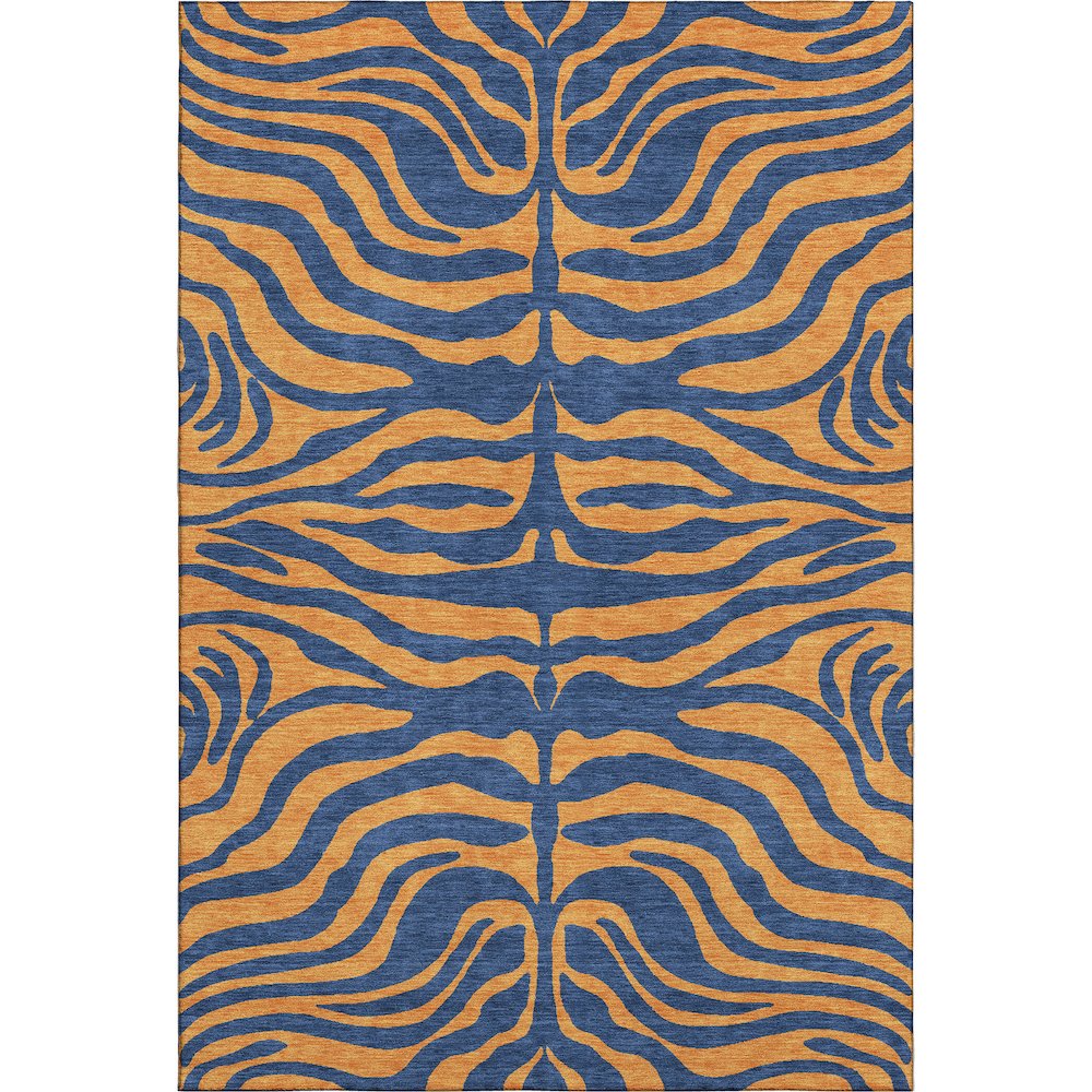 Premium Machine Washable Mayfield AMF1043 Navy 2'6" x 3'10" Rug. Picture 1