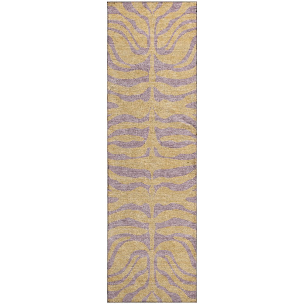 Premium Machine Washable Mayfield AMF1043 Peach 2'3" x 7'6" Runner Rug. Picture 1