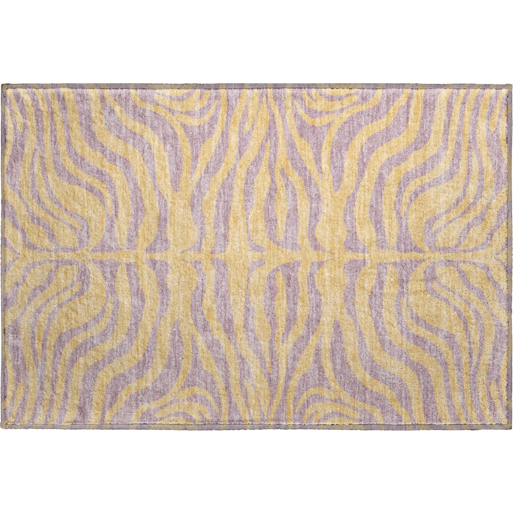 Premium Machine Washable Mayfield AMF1043 Peach 1'8" x 2'6" Rug. Picture 1