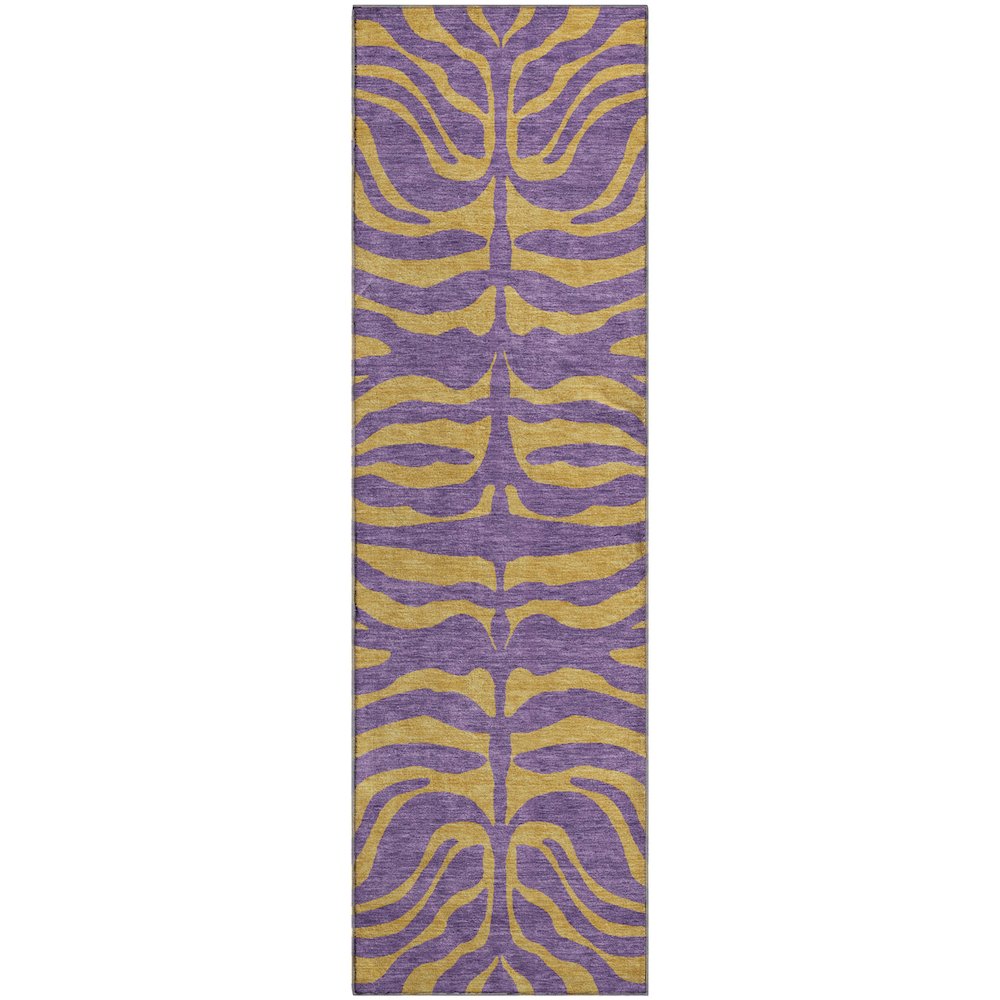 Premium Machine Washable Mayfield AMF1043 Purple 2'3" x 7'6" Runner Rug. Picture 1